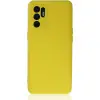 Oppo Reno 6 Kılıf Nano İçi Kadife Silikon - Sarı1