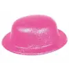 Pembe Renk Simli Melon Yuvarlak Parti Şapkası 24x26 Cm