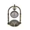 Pirinç Masa Üstü Pusulalı Saat 15224