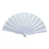 Plastik Düz Kumaş Yelpaze 12li Beyaz