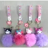 Ponponlu Kuromi Ve Hello Kitty Anahtarlık Alk4246