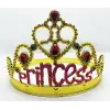 Prenses Yazılı Altın Renk Ayarlanabilir Parti Tacı 60 Cm