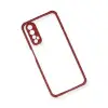 Realme 7 Kılıf Miami Şeffaf Silikon - Fuşya