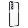 Realme 7 Kılıf Miami Şeffaf Silikon - Lacivert