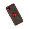 Realme C11 2021 Kılıf Montreal Yüzüklü Silikon Kapak - Kırmızı