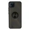 Realme C11 2021 Kılıf Montreal Yüzüklü Silikon Kapak - Siyah