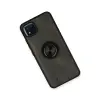Realme C11 2021 Kılıf Montreal Yüzüklü Silikon Kapak - Siyah