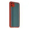 Realme C11 Kılıf Miami Şeffaf Silikon - Kırmızı