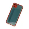 Realme C11 Kılıf Miami Şeffaf Silikon - Kırmızı