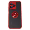 Realme C53 Kılıf Montreal Yüzüklü Silikon Kapak - Kırmızı
