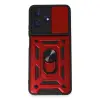 Realme C53 Kılıf Pars Lens Yüzüklü Silikon - Kırmızı