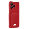 Realme Note 50 4g Kılıf Kelvin Kartvizitli Silikon - Kırmızı