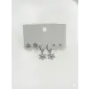 Sallantılı Kar Tanesi Detaylı Altılı Küpe