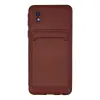 Samsung Galaxy A01 Core Kılıf Kelvin Kartvizitli Silikon - Bordo