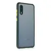 Samsung Galaxy A02 Kılıf Miami Şeffaf Silikon - Koyu Yeşil