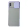 Samsung Galaxy A02 Kılıf Palm Buzlu Kamera Sürgülü Silikon - Lila