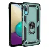 Samsung Galaxy A02 Kılıf Sofya Yüzüklü Silikon Kapak - Yeşil