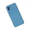 Samsung Galaxy A03 Kılıf Nano İçi Kadife Silikon - Mavi