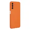 Samsung Galaxy A04s Kılıf Nano İçi Kadife Silikon - Turuncu