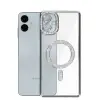 Samsung Galaxy A06 Joke Simli Magneticsafe Kılıf - Gümüş