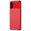Samsung Galaxy A06 Kılıf Auto Focus Karbon Kapak - Kırmızı