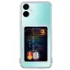 Samsung Galaxy A06 Kılıf Kart Şeffaf Silikon - Şeffaf