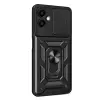 Samsung Galaxy A07 4g Pars Lens Yüzüklü Silikon - Siyah