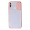 Samsung Galaxy A11 Kılıf Palm Buzlu Kamera Sürgülü Silikon - Pembe