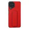 Samsung Galaxy A22 Kılıf Mega Standlı Silikon - Kırmızı