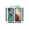 Samsung Galaxy A22 Kılıf Sofya Yüzüklü Silikon Kapak - Yeşil