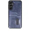 Samsung Galaxy A25 5g Kılıf Sara Kartvizitli Deri Kılıf - Lacivert