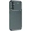 Samsung Galaxy A26 Kılıf Auto Focus Karbon Kapak - Koyu Yeşil