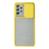 Samsung Galaxy A52 Kılıf Palm Buzlu Kamera Sürgülü Silikon - Sarı