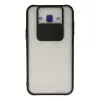 Samsung Galaxy J7 Kılıf Palm Buzlu Kamera Sürgülü Silikon - Siyah