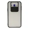 Samsung Galaxy J7 Kılıf Palm Buzlu Kamera Sürgülü Silikon - Siyah
