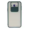 Samsung Galaxy J7 Kılıf Palm Buzlu Kamera Sürgülü Silikon - Yeşil