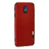 Samsung Galaxy J7 Pro / J730 Kılıf Loop Deri Silikon - Kırmızı