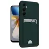 Samsung Galaxy M15 Kelvin Kartvizitli Silikon - Koyu Yeşil