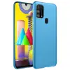 Samsung Galaxy M31 Kılıf Nano İçi Kadife Silikon - Mavi