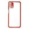 Samsung Galaxy M51 Kılıf Miami Şeffaf Silikon - Kırmızı