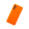 Samsung Galaxy M52 5g Kılıf Nano İçi Kadife Silikon - Turuncu