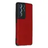 Samsung Galaxy S21 Ultra Kılıf Loop Deri Silikon - Kırmızı