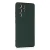 Samsung Galaxy S21 Ultra Kılıf Nano İçi Kadife Silikon - Koyu Yeşil
