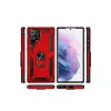 Samsung Galaxy S21 Ultra Kılıf Sofya Yüzüklü Silikon Kapak - Siyah