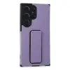 Samsung Galaxy S23 Ultra Kılıf Mega Standlı Silikon - Lila