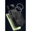 Samsung Galaxy S24 Fe Kılıf Joy Lens Standlı Kapak - Mor