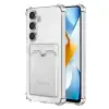 Samsung Galaxy S24 Kılıf Kart Şeffaf Silikon - Şeffaf
