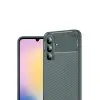 Samsung Galaxy S25 Fe Auto Focus Karbon Kapak - Koyu Yeşil