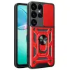 Samsung Galaxy S26 Ultra Pars Lens Yüzüklü Silikon - Kırmızı
