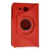 Samsung Galaxy T280 Tab A 7 Kılıf 360 Tablet Deri Kılıf - Kırmızı